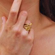 Vishnu | Bague Serpent 🟡⚪️