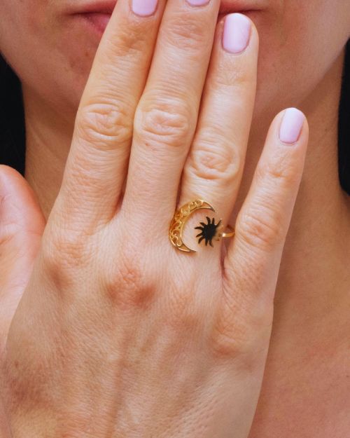 Solmany | Bague Soleil et Lune 🟡⚪️