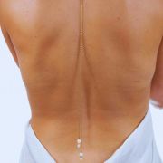 Asseta | Bijou de dos double chaîne 🟡⚪️