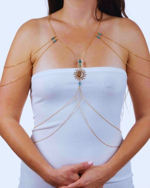 Hélia | Bijou de buste Soleil 🟡