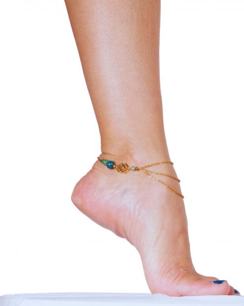 Aphaïa | Chaîne de cheville triple 🟡⚪️