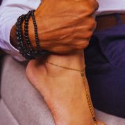 Umay | Chaîne de cheville avec sa bague 🟡⚪️