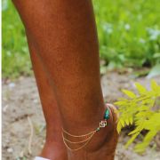 Aphaïa | Chaîne de cheville triple 🟡⚪️