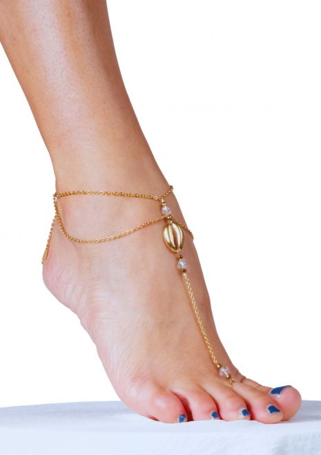 Sinopé | Chaîne de cheville sa bague 🟡