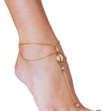 Chaîne de cheville cauri en acier inoxydable