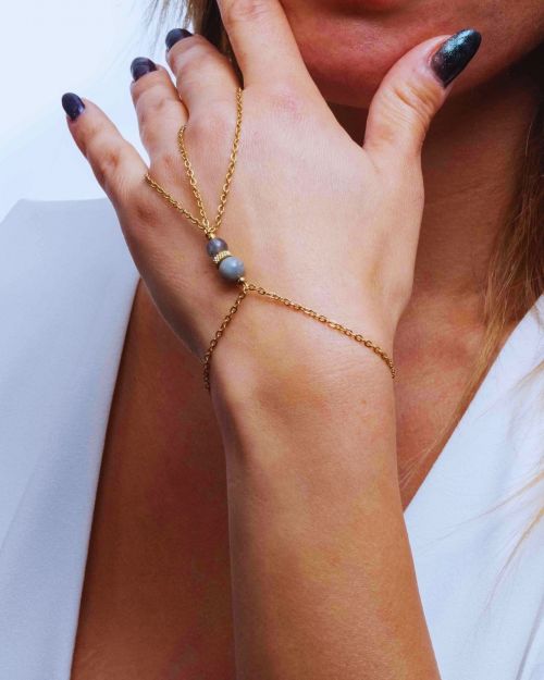 Hel | Bijou de main double bague