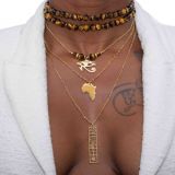 Collier multi-rang avec des perles naturelles