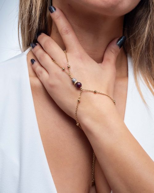 Toci | Bijou de mains Duo de pierres