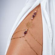 Caïssa | Bijou de cuisse Fleur de Lotus 🟡⚪️