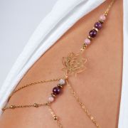 Caïssa | Bijou de cuisse Fleur de Lotus 🟡⚪️