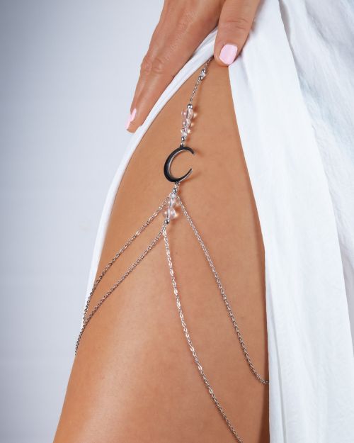 Danaïs | Bijou de cuisse Lune                     🟡⚪️