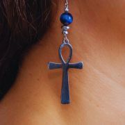 Sekhmet | Boucles d’oreilles     🟡⚪️