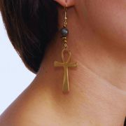 Sekhmet | Boucles d’oreilles     🟡⚪️