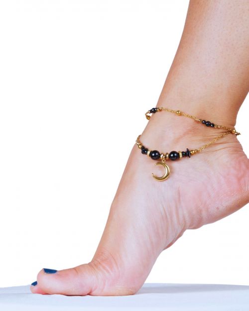 Mawu | Chaîne de cheville Lune 🟡⚪️