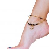 Chaîne de cheville Lune en acier inoxydable