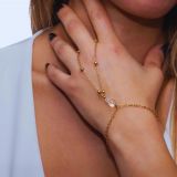 Chaine de main Cristal de Roche en acier inoxydable