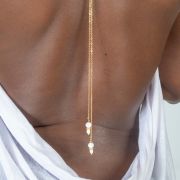 Asseta | Bijou de dos double chaîne 🟡⚪️