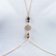 Indrani | Bijou de buste Ôm & Fleur de vie 🟡⚪️